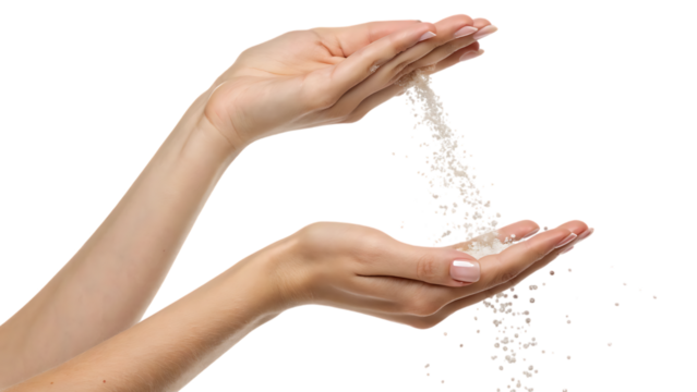 Elegant female hands gesturing with one palm up cut out on PNG. AI generated.
 - Powered by Adobe