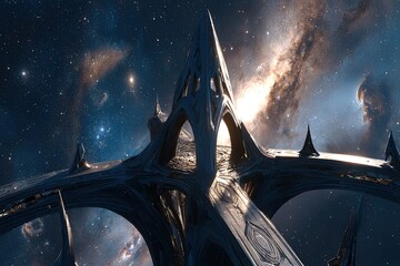 Intricate Space Structure With Glowing Light