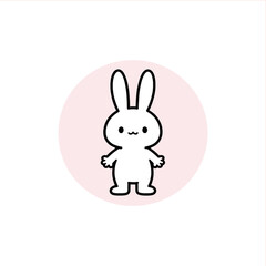 Adorable bunny character ready for Easter designs, greeting cards, and invitations, offering a whimsical touch for your creative projects and joyful celebrations