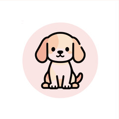 Adorable puppy illustration perfect for pet-themed designs, cute animal graphics, or children's book. A lovable cartoon dog character in a modern design.