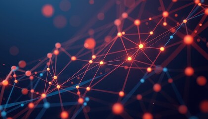 Abstract Technology Glow Network Artificial Intelligence