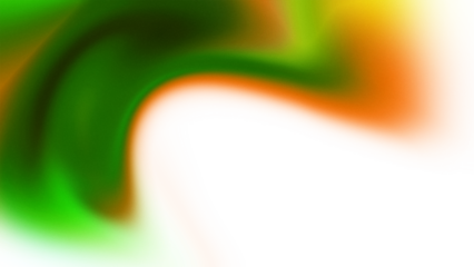 Bright Abstract Swirl of Green and Orange with Yellow Hues gradient