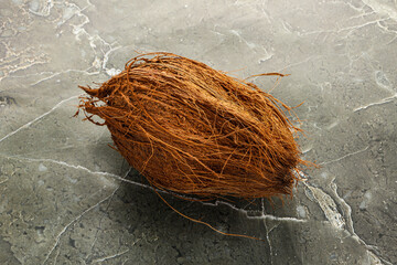 Natural exotic brown hairy coconut