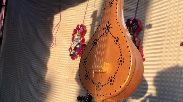 Traditional Sindhi Decorated String Instrument &ndash; Handcrafted Folk Music Instrument