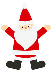 両手を広げたサンタクロースのイラスト