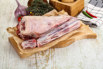 Raw beef oxtail for cooking