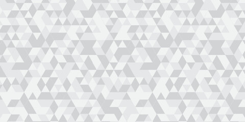 Fototapeta premium Geometric Abstract white or gray background. seamless triangular origami grayscale mosaic and low polygon triangle texture banner wallpaper. 