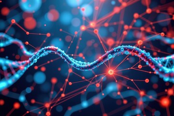 Interconnected Network Background Biological Technological Concept