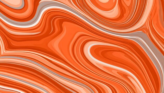Orange, grey, & white flowing abstract lines creating a marble-like effect; warm tones dominate the swirling pattern