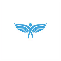 Abstract Human Figure with Wings