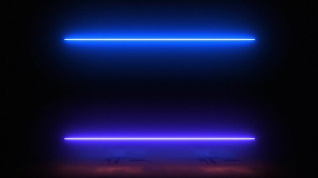 Glowing Blue Neon Light Bar Animation Loop