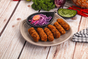 Indian minced meat kebab kofta