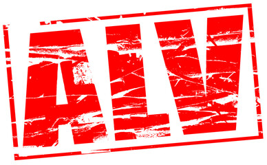 Digital composite. Red Rubber stamp effect. AGM - Annual General Meeting. Dutch ALV Algemene ledenvergadering. bedrijven, clubs, vereniging, club, maatschappij,  liefdadigheid,