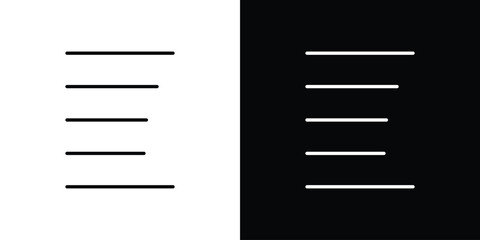 Align left icon. Premium pictogram isolated on a white background.