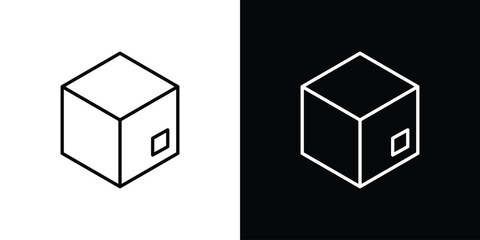 Box icon. Premium pictogram isolated on a white background.