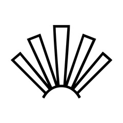 Abstract sun rays vector graphic design element for summer sunrise sunshine and light effect illustration icon