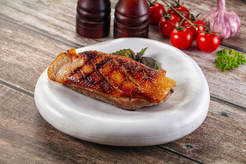 Roasted duck breast fillet meat