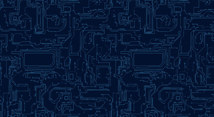 Intricate blue circuit board design for tech backgrounds and futuristic concepts, perfect for technology presentations and digital media projects needing a modern edge