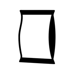 Black and white illustration of a sealed bag for products or goods