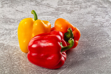 Red, yellow, orange bell pepper