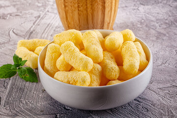 Golden crispy sweet corn sticks