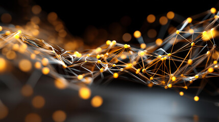 Living data pathways visualization faceless dynamic information flow defocused network connections background data streams representation digital transformation information