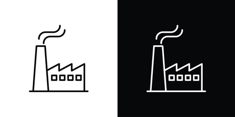 Factory icon. Premium pictogram isolated on a white background.