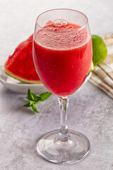 Watermelon sweet smoothie in the glass