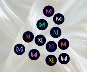 Letter M Logo Icon Design Template