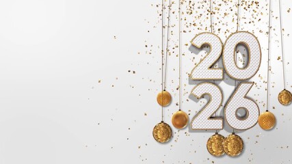 Sparkling light effect background for new year celebration concept. new year sign number 2026 fireworks lights black night holiday celebration on New Year's Eve Merry Christmas happy new year, - Powered by Adobe