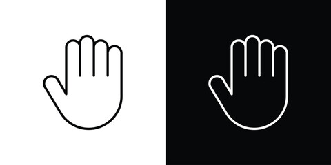 Hand icon. Premium pictogram isolated on a white background.