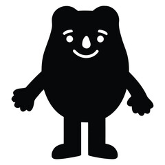 Fototapeta premium Friendly cartoon bear character offering a warm smile and open arms, perfect for playful branding and children's content