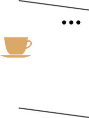 Minimalist coffee cup illustration, modern design, simple beverage icon, clean aesthetic, graphic element