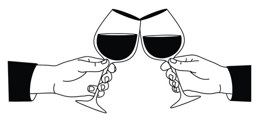 Celebrating success with a triumphant wine toast, symbolizing achievement, camaraderie, and joyous moments in elegant style