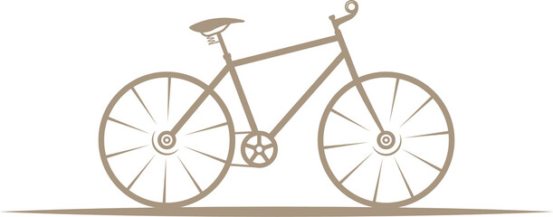 Vintage bicycle illustration, detailed frame, classic design, isolated on white background, transportation concept