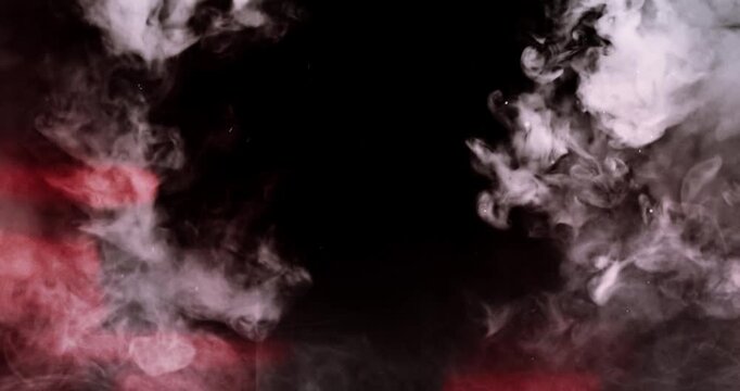 colorful smoke with black background, 4k video, smock animation