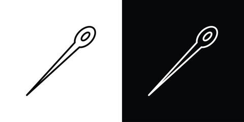 Needle icon. Premium pictogram isolated on a white background.