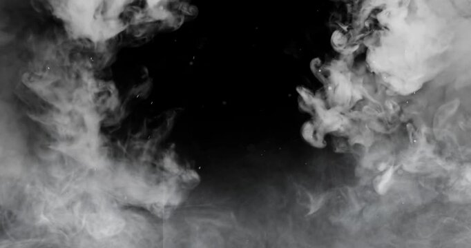 Smock effect video with black background, 4k video, smock animation