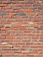 Fototapeta premium Rough brick wall with visible mortar, offering an urban, industrial, or rustic aesthetic for your projects, background, urban