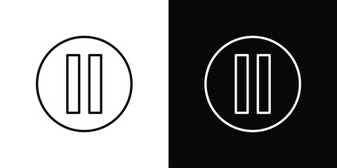 Pause icon. Premium pictogram isolated on a white background.