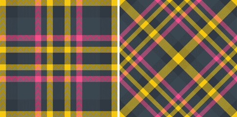Tartan background vector of pattern fabric seamless with a textile texture check plaid. Set in space colors. Flannel shirt outfit ideas.