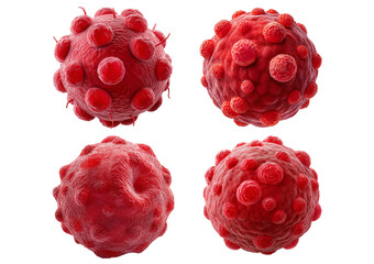 Set Cancer Cells isolated on a transparent or white background