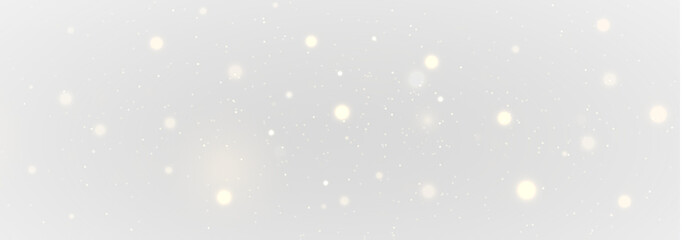 Elegant shiny bokeh background with glowing particles and soft golden illumination