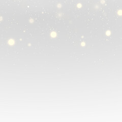 Elegant shiny bokeh background with glowing particles and soft golden illumination