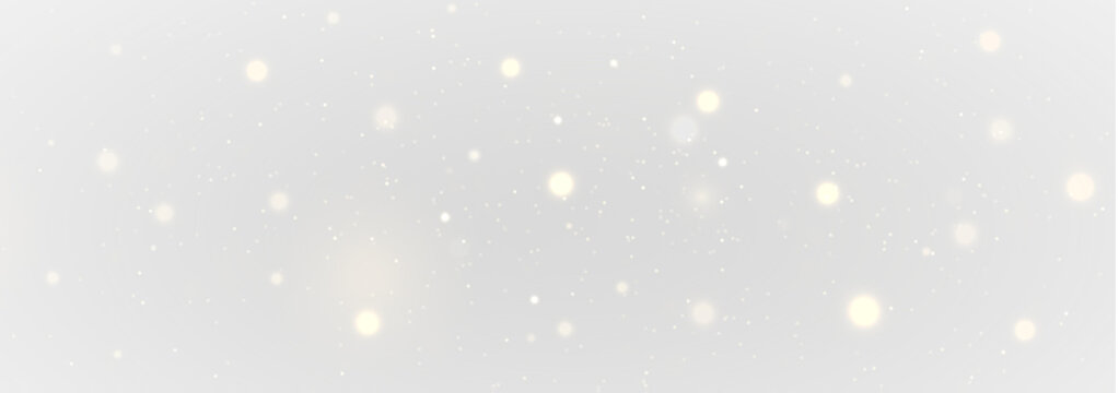 Elegant shiny bokeh background with glowing particles and soft golden illumination