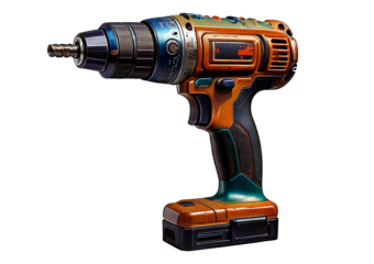 Drill isolated on transparent or white background