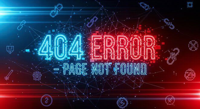 404 Error &ndash; Page Not Found! Navigate the Glitch with Neon Precision, Digital Grit, and a Spark of Cyber Resilience!