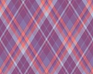 Argyle pattern of geometric rhombus. Harlequin check wallpaper design. Classic diamond shaped textile material for web background, print fabric clothing, sweater, wrapping paper, gift card, invitation