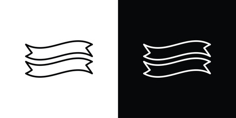 Ribbon icon. Premium pictogram isolated on a white background.