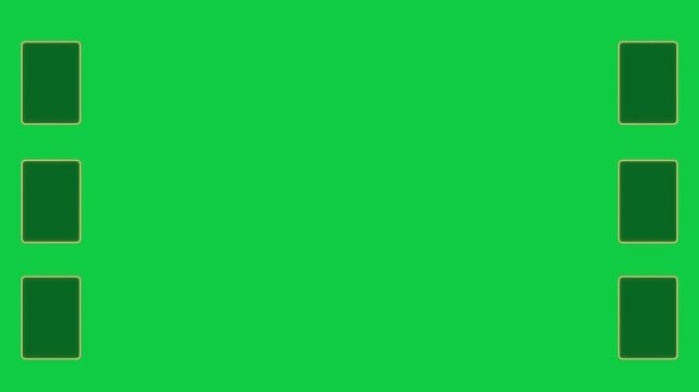 Vintage film animation with particles on a green scren. Old movie effect for retro footage, transitions, overlays, and cinematic editing. Authentic damaged film look. VFX projects.